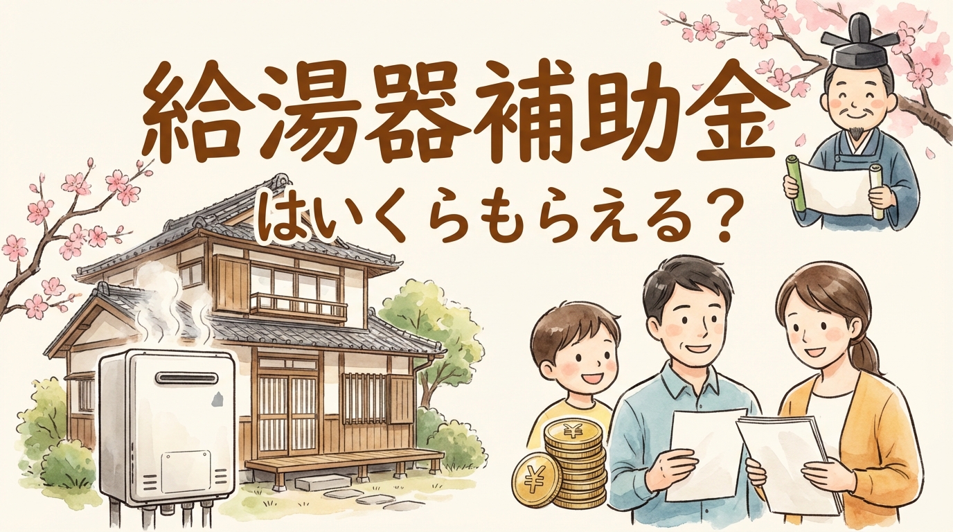 給湯器補助金はいくらもらえる?