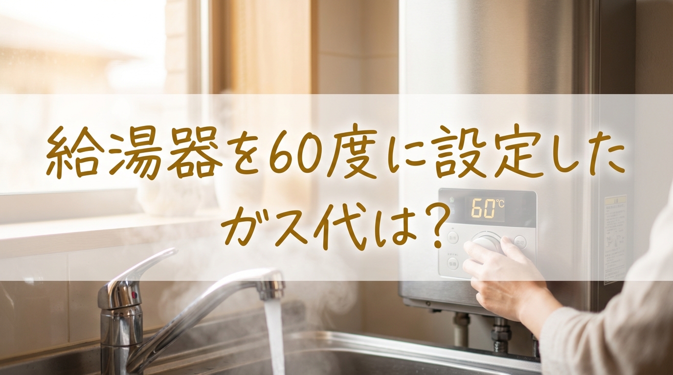 給湯器を60度に設定したガス代は？