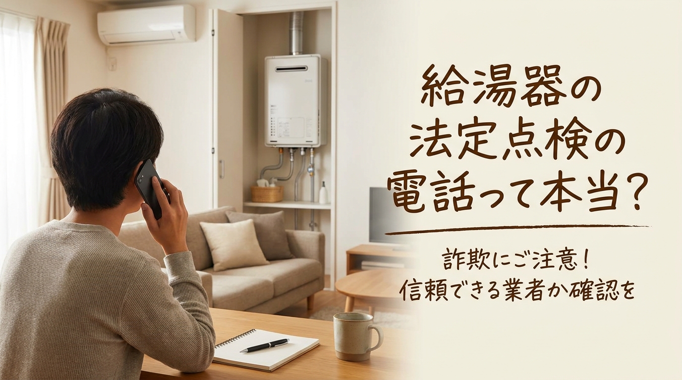 給湯器の法定点検の電話って本当？