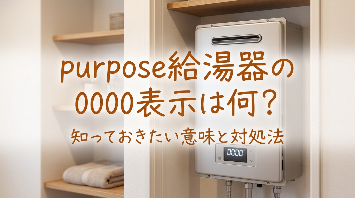 purpose給湯器の0000表示は何？