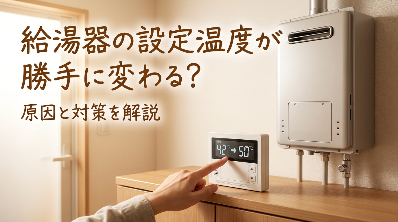 給湯器の設定温度が勝手に変わる？原因と対策を解説
