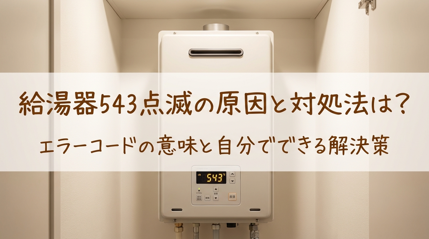 給湯器543点滅の原因と対処法は？