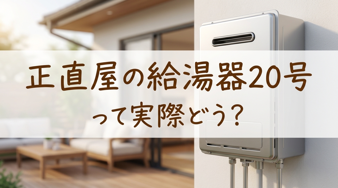 正直屋の給湯器20号って実際どう?