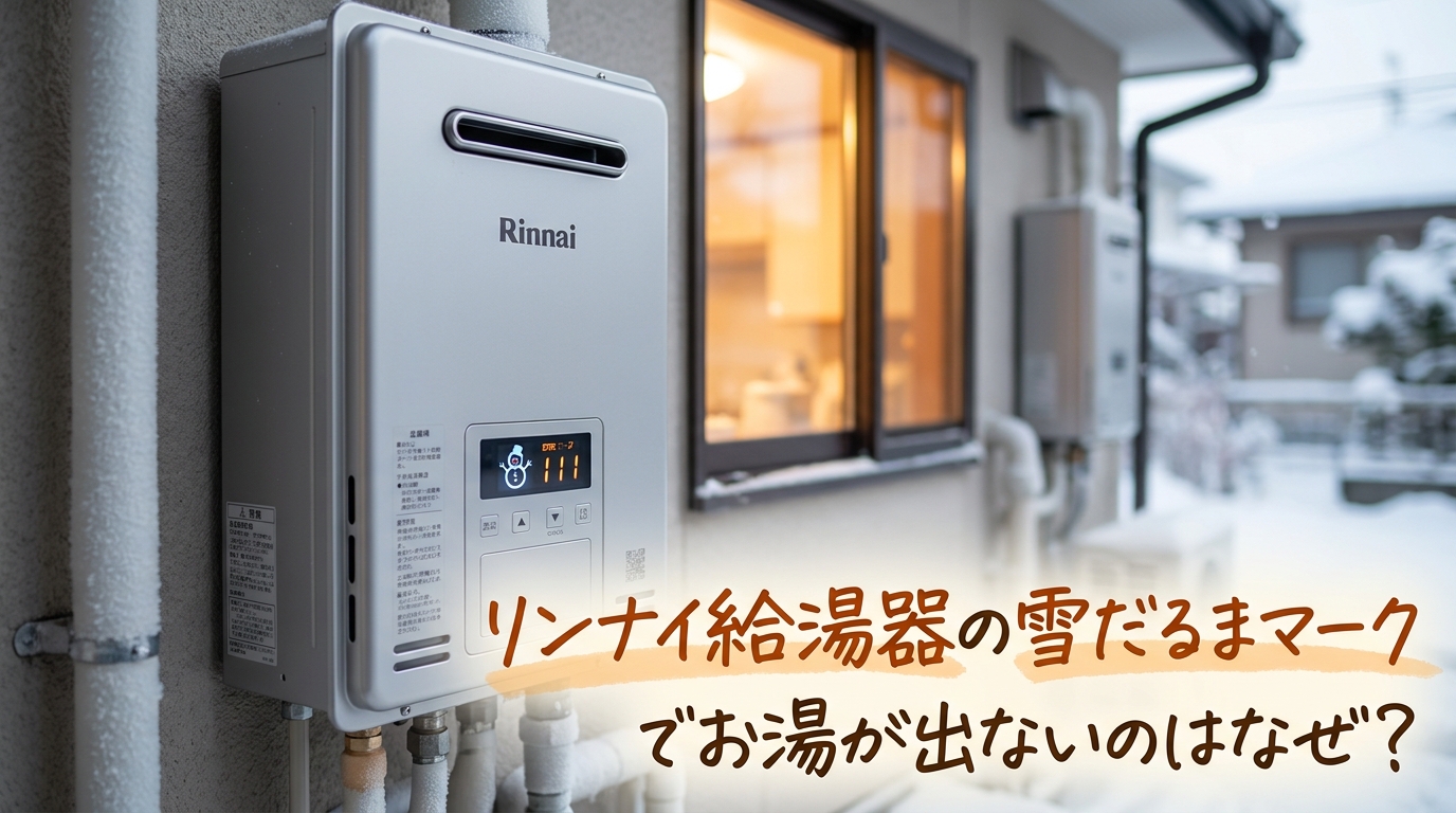 リンナイ給湯器の雪だるまマークでお湯が出ないのはなぜ？