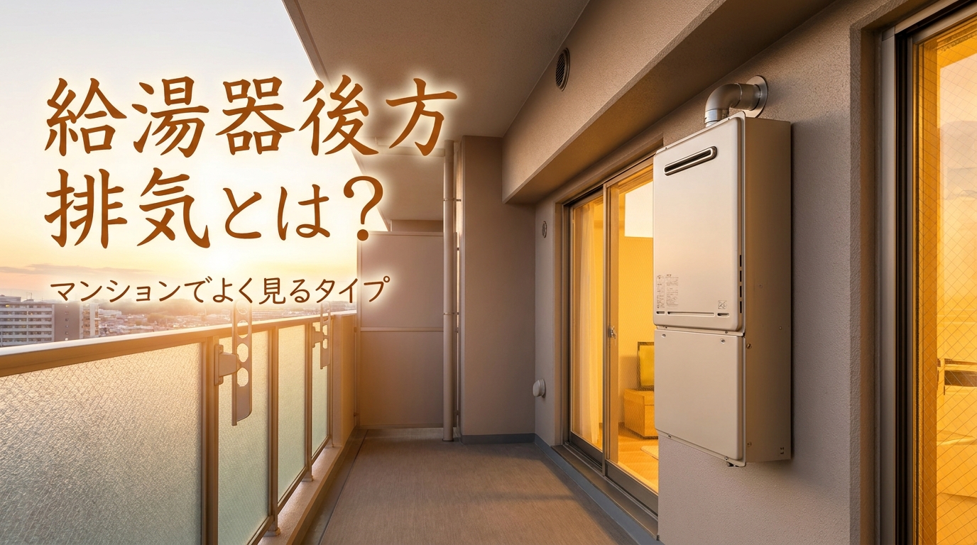 給湯器後方排気とは？マンションでよく見るタイプ