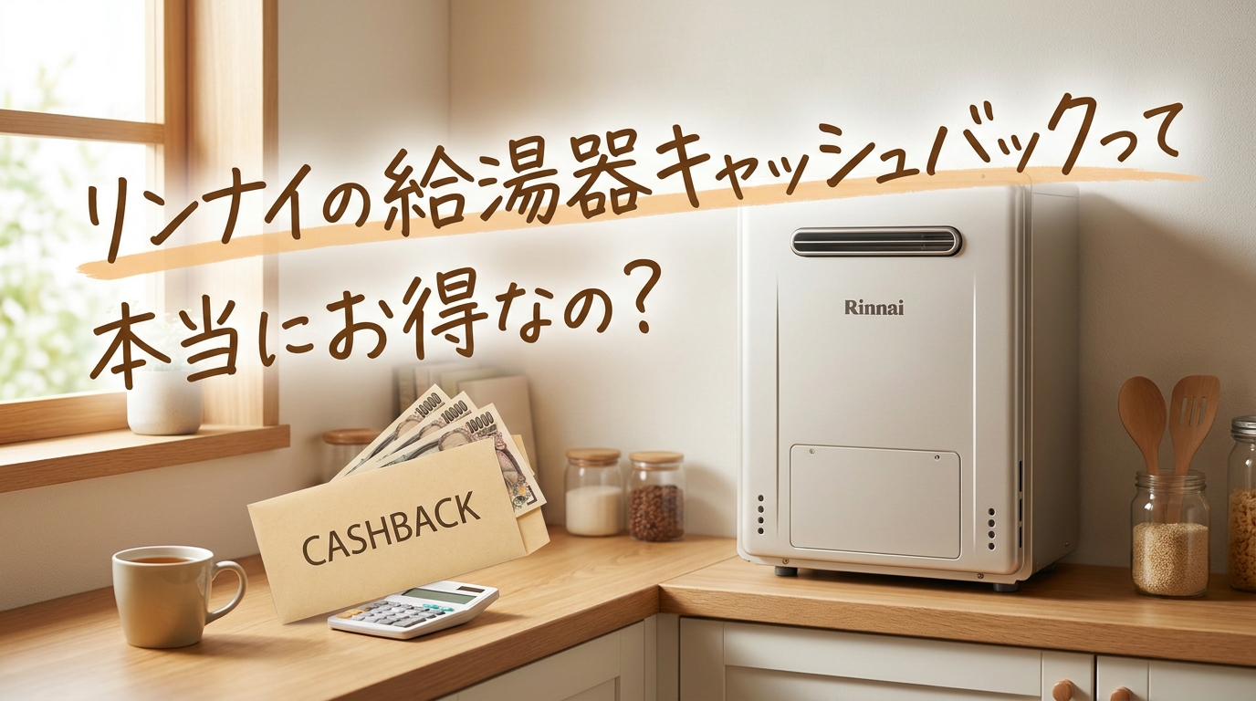 リンナイの給湯器キャッシュバックって本当にお得なの?