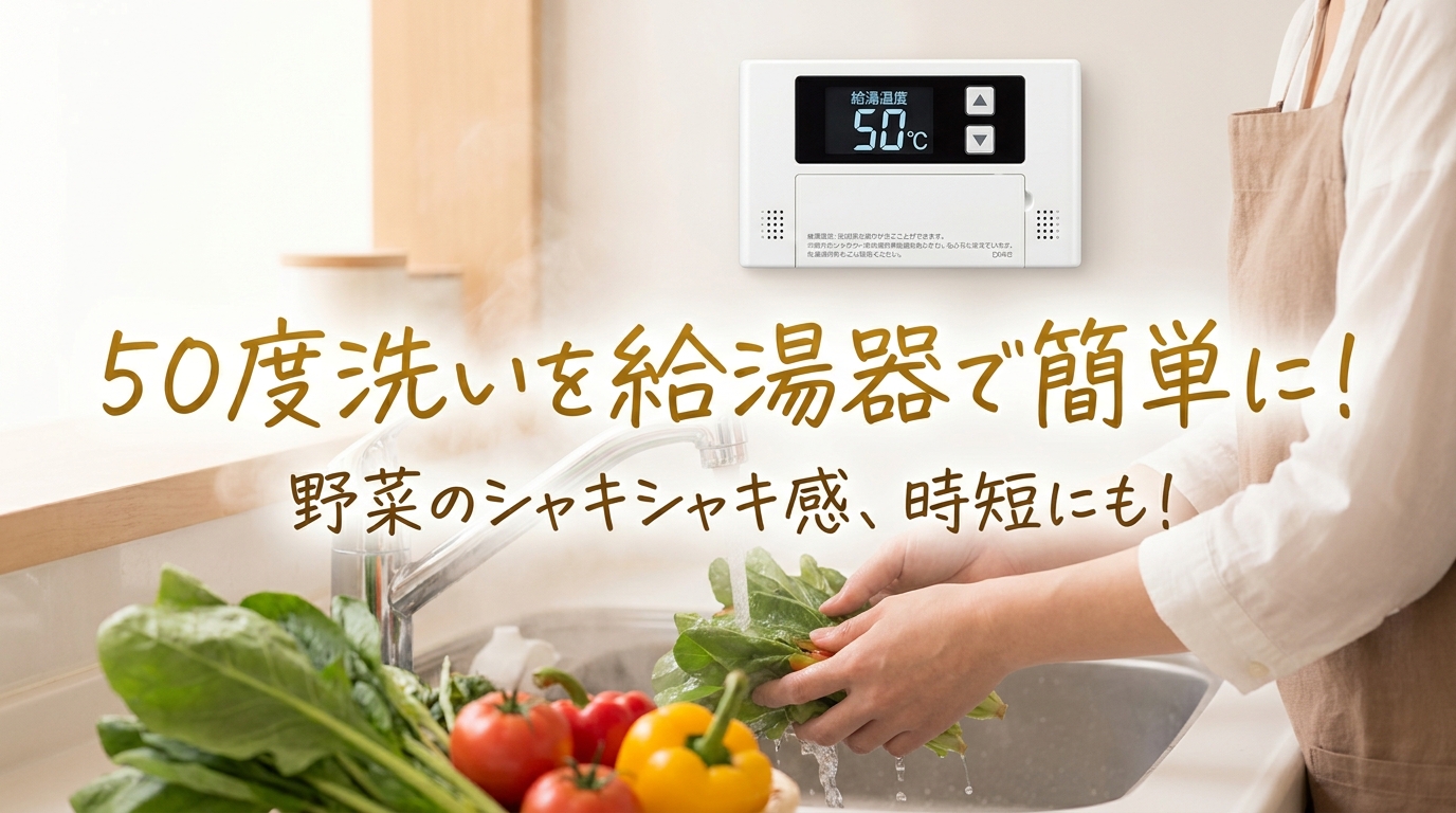 50度洗いを給湯器で簡単に!