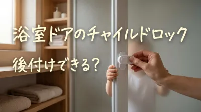 浴室ドアのチャイルドロックは後付けできる？