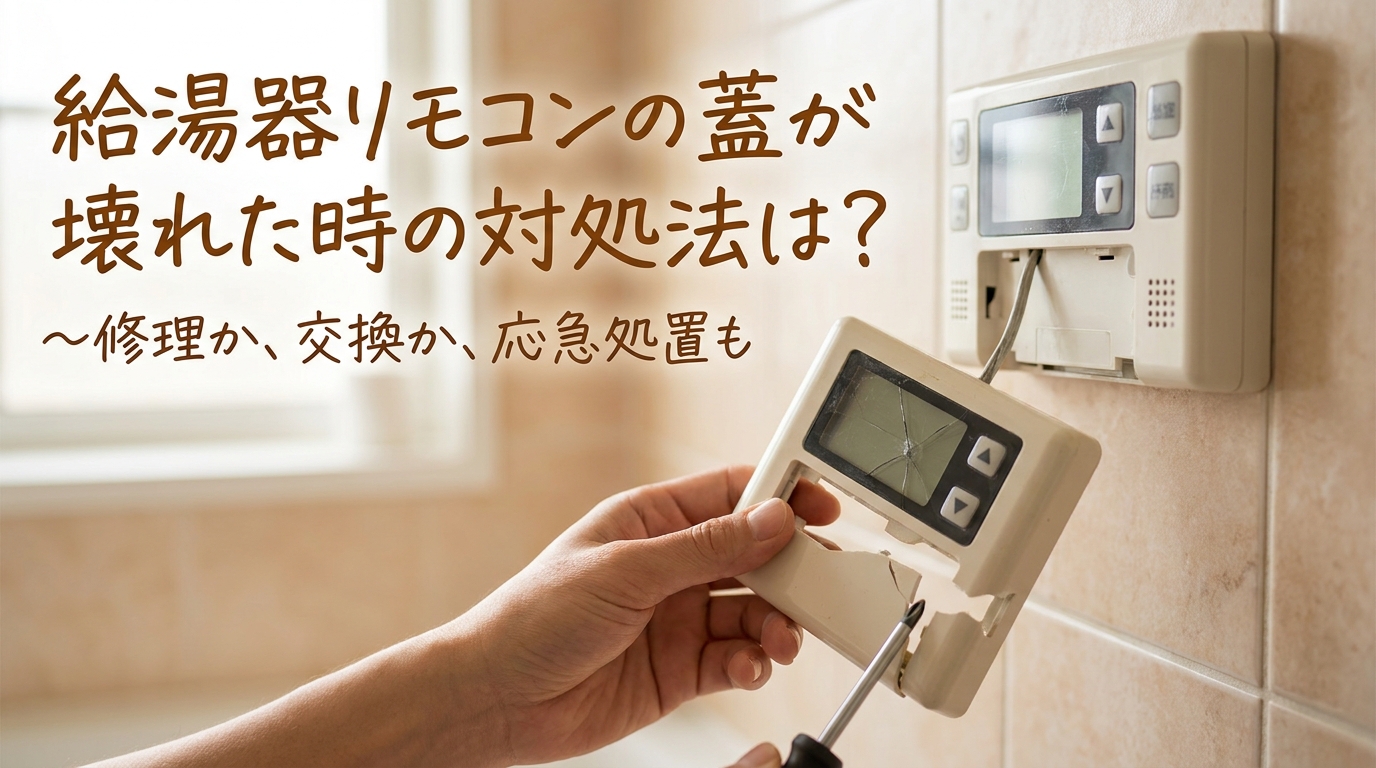 給湯器リモコンの蓋が壊れた時の対処法は?