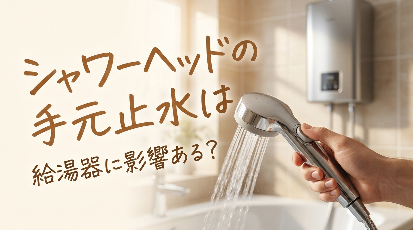 シャワーヘッドの手元止水は給湯器に影響ある?