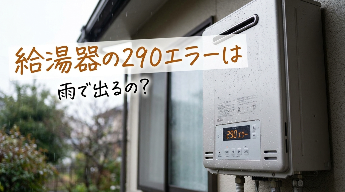 給湯器の290エラーは雨で出るの?