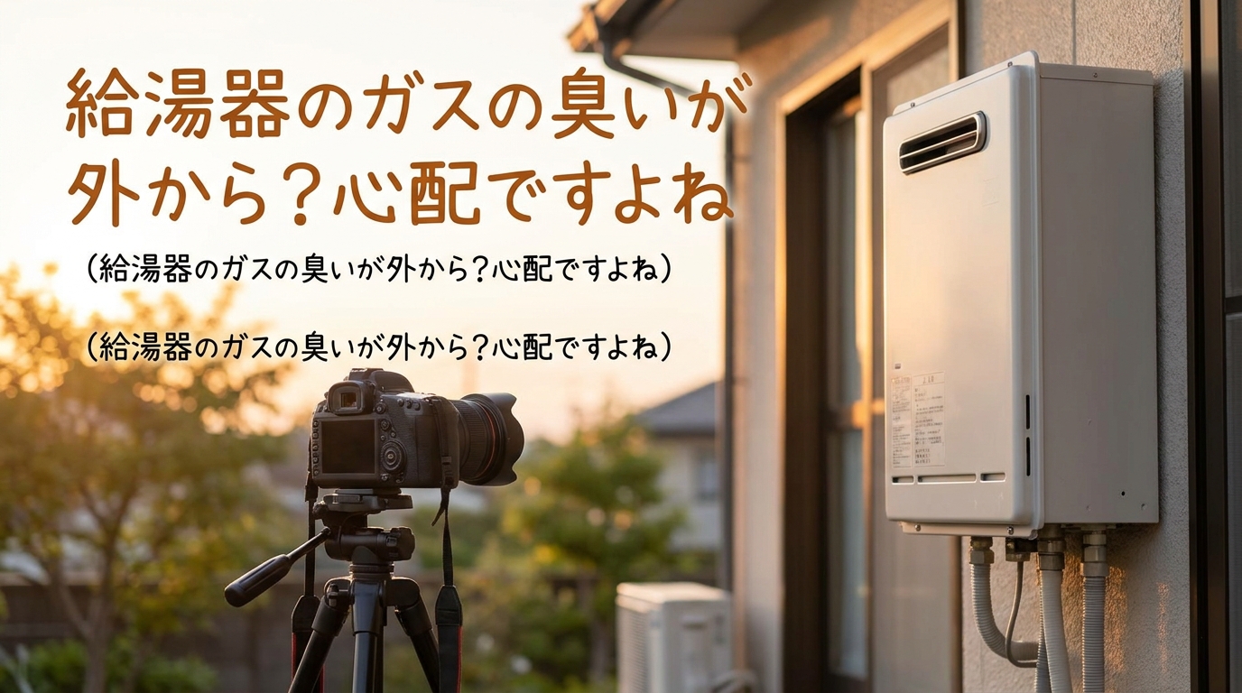 給湯器のガスの臭いが外から?心配ですよね