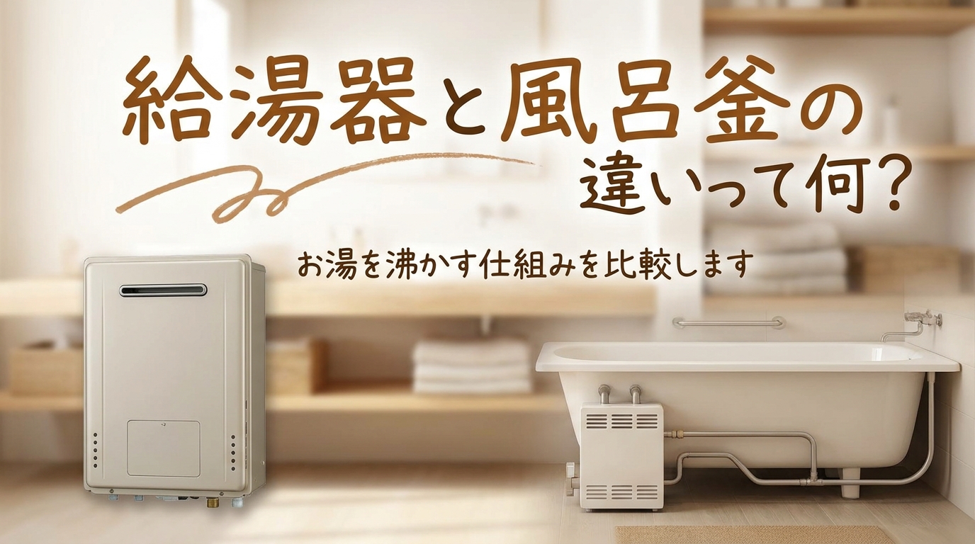 給湯器と風呂釜の違いって何?