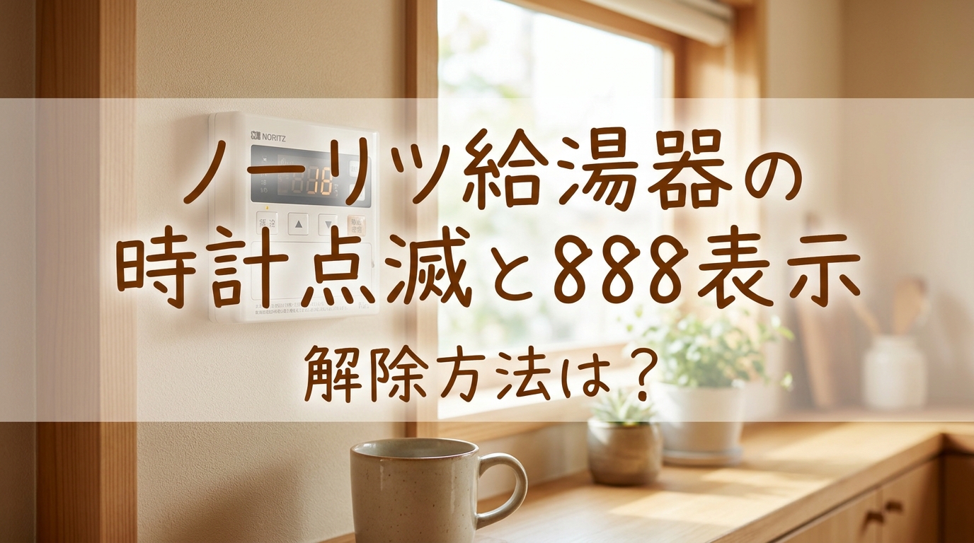 ノーリツ給湯器の時計点滅と888表示の解除方法は?