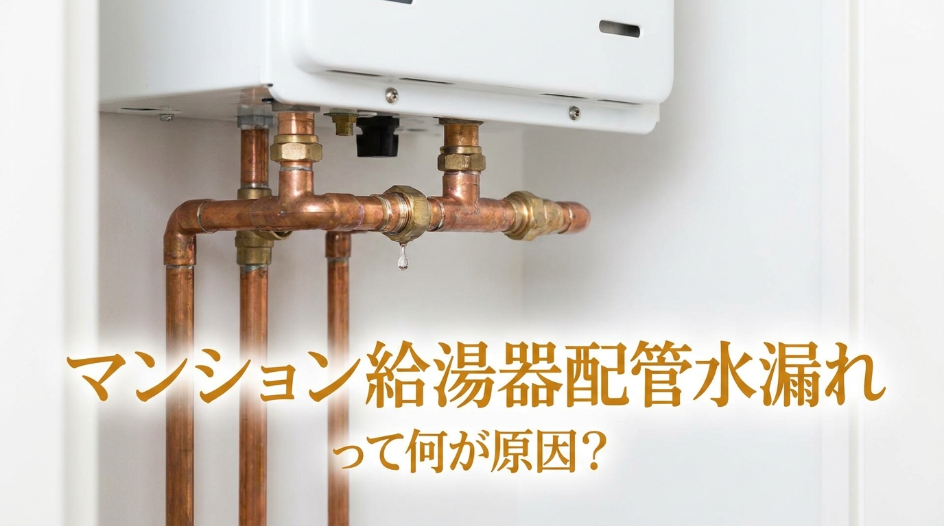 マンション給湯器配管水漏れって何が原因?