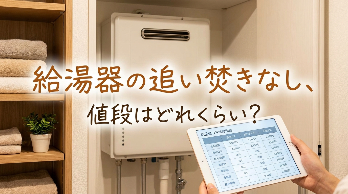 給湯器の追い焚きなし、値段はどれくらい?