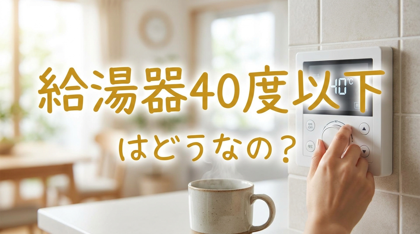 給湯器40度以下はどうなの?