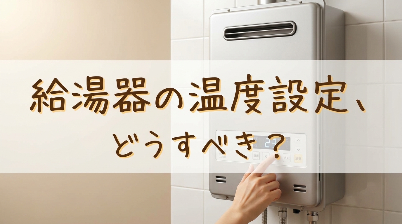 給湯器の本体温度設定はどうすべき?