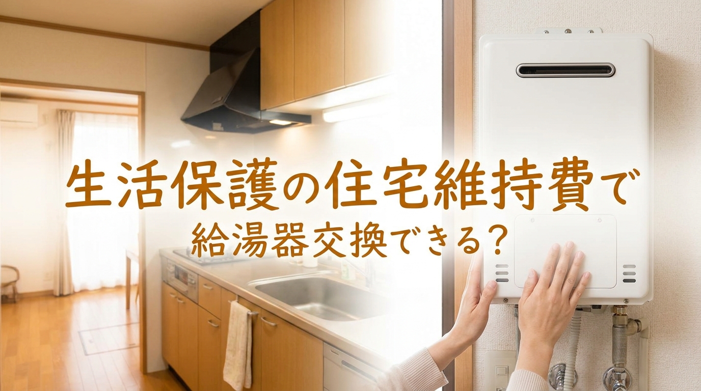 生活保護の住宅維持費で給湯器交換できる？