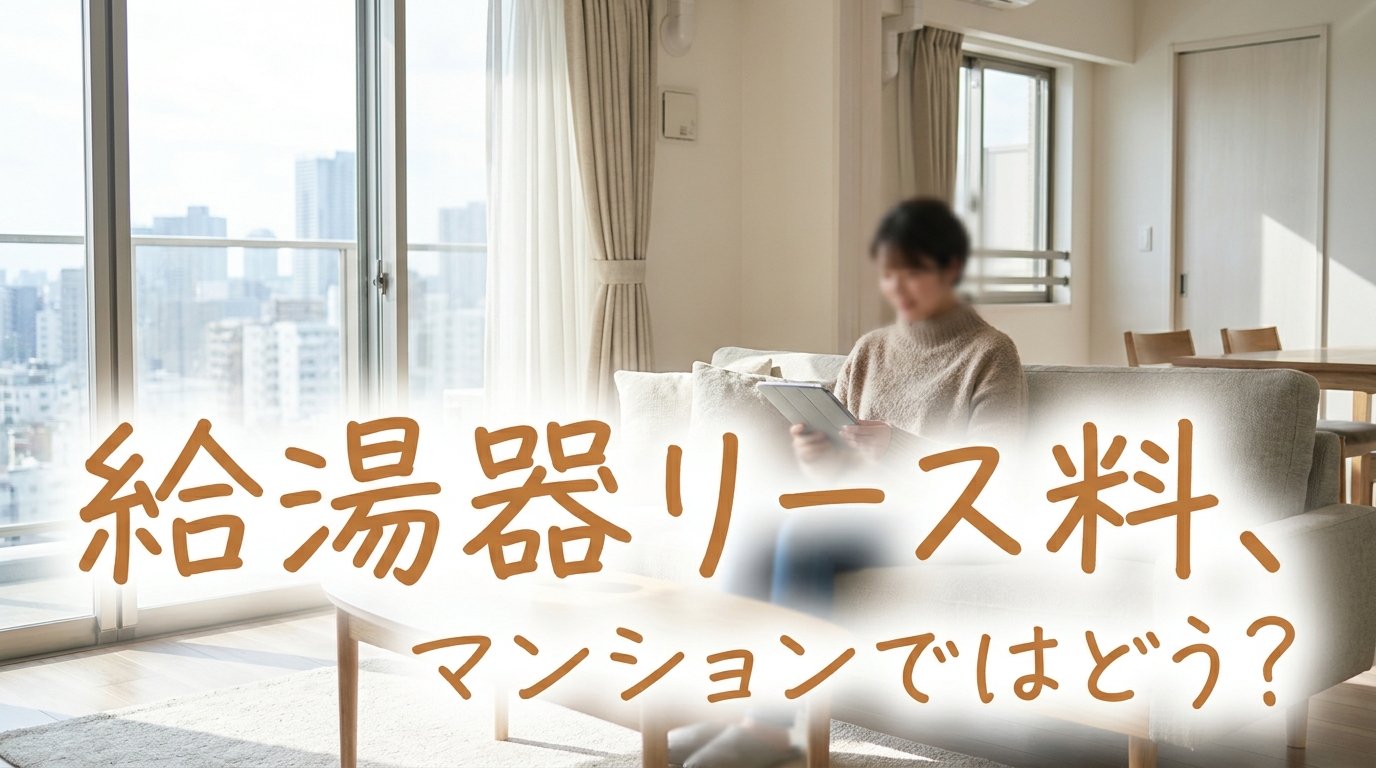 給湯器リース料、マンションではどう？