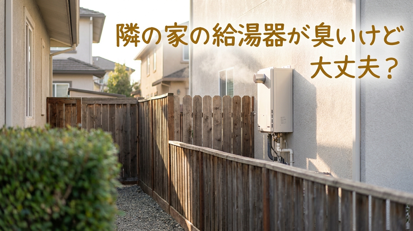 隣の家の給湯器が臭いけど大丈夫?