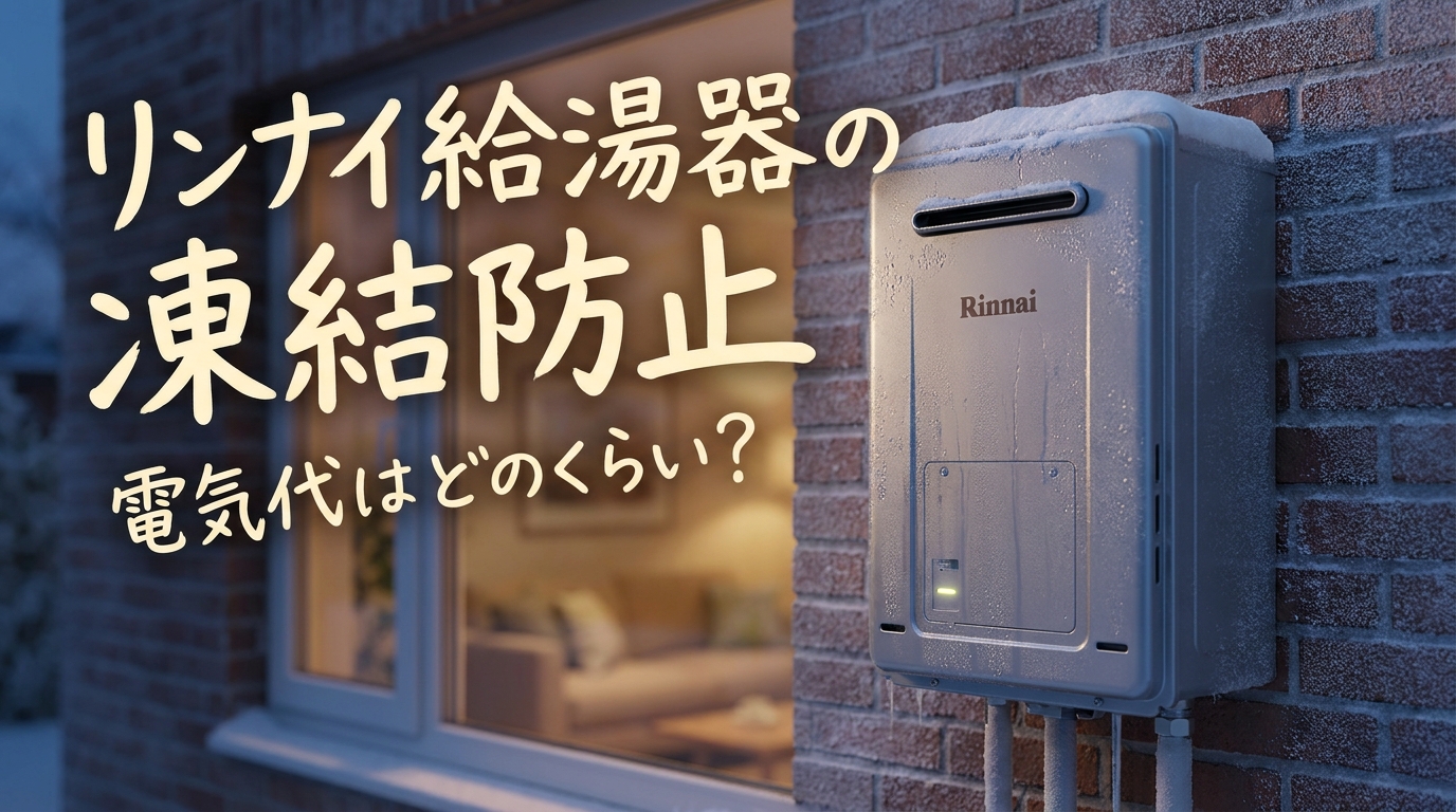 リンナイ給湯器の凍結防止、電気代はどのくらい？