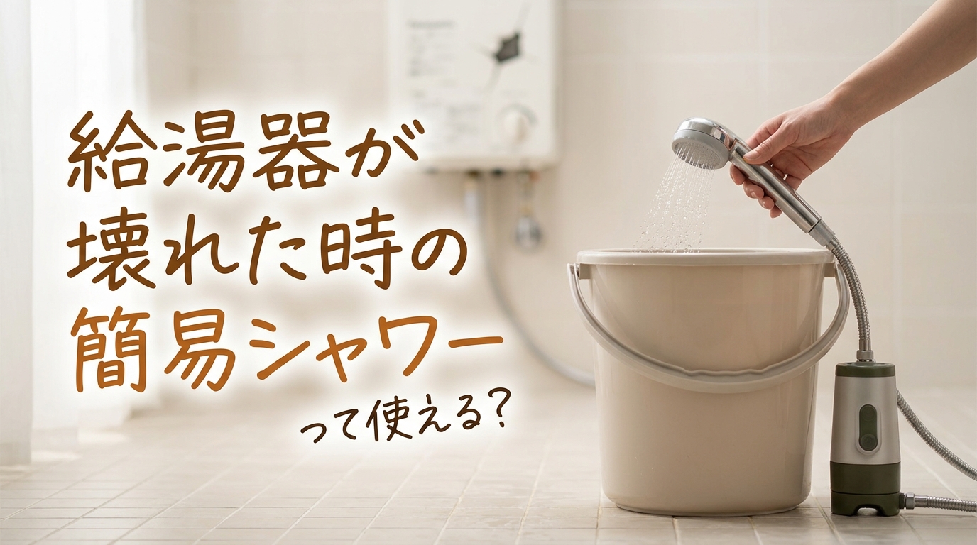 給湯器が壊れた時の簡易シャワーって使える？