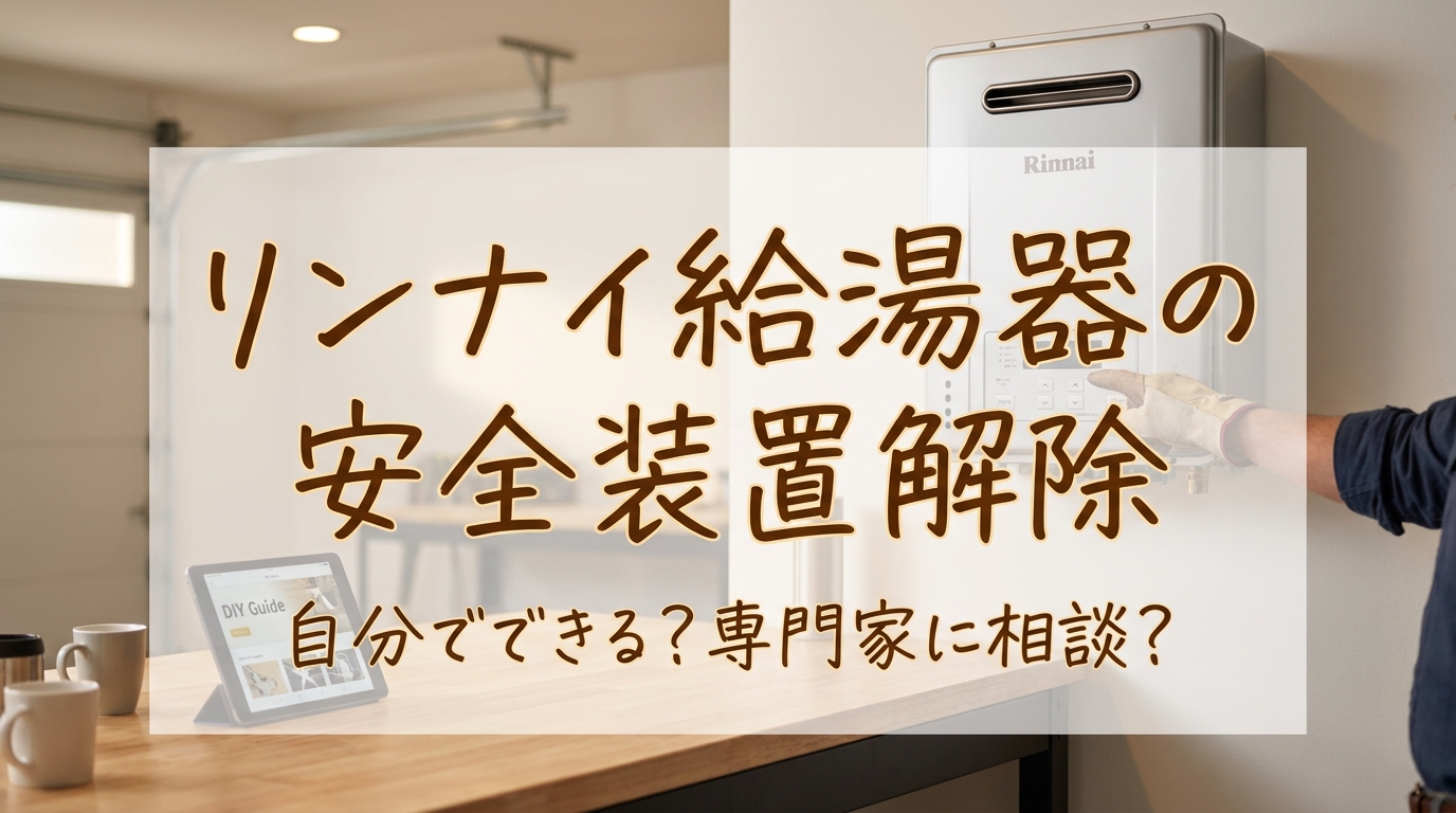 リンナイ給湯器の安全装置解除は自分でできる?