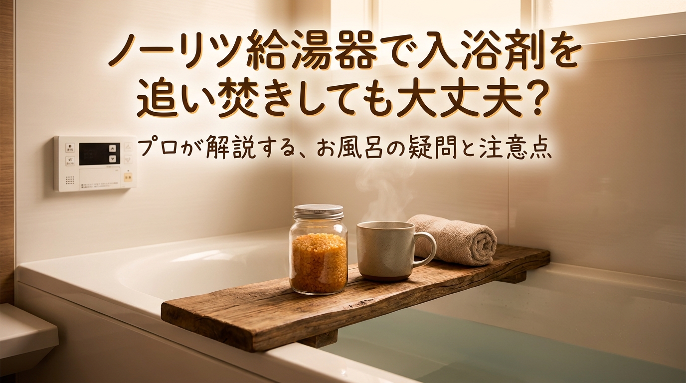 ノーリツ給湯器で入浴剤を追い焚きしても大丈夫？