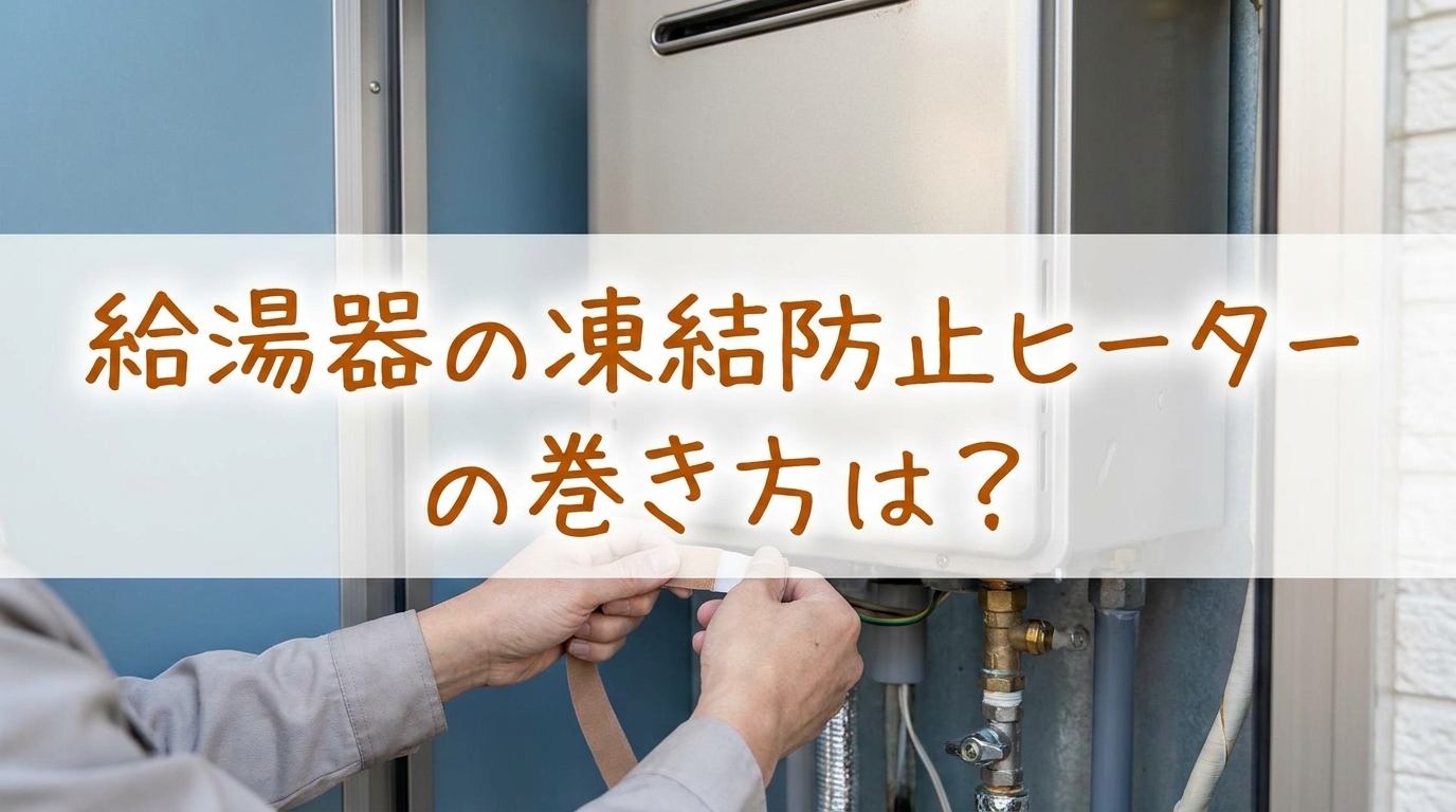 給湯器の凍結防止ヒーターの巻き方は?