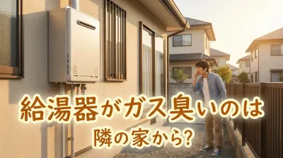 給湯器がガス臭いのは隣の家から？