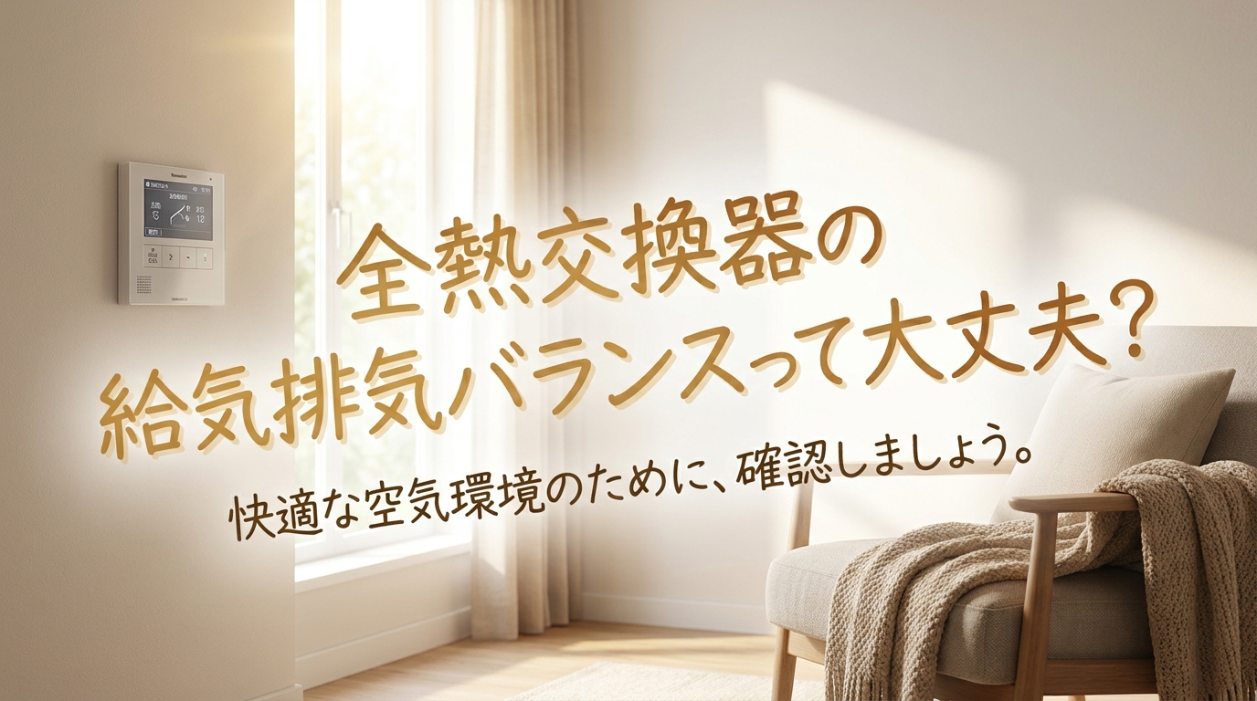 全熱交換器の給気排気バランスって大丈夫?