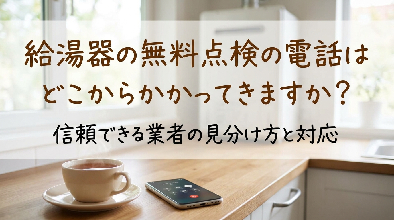 給湯器の無料点検の電話はどこからかかってきますか?