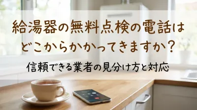 給湯器の無料点検の電話はどこからかかってきますか？
