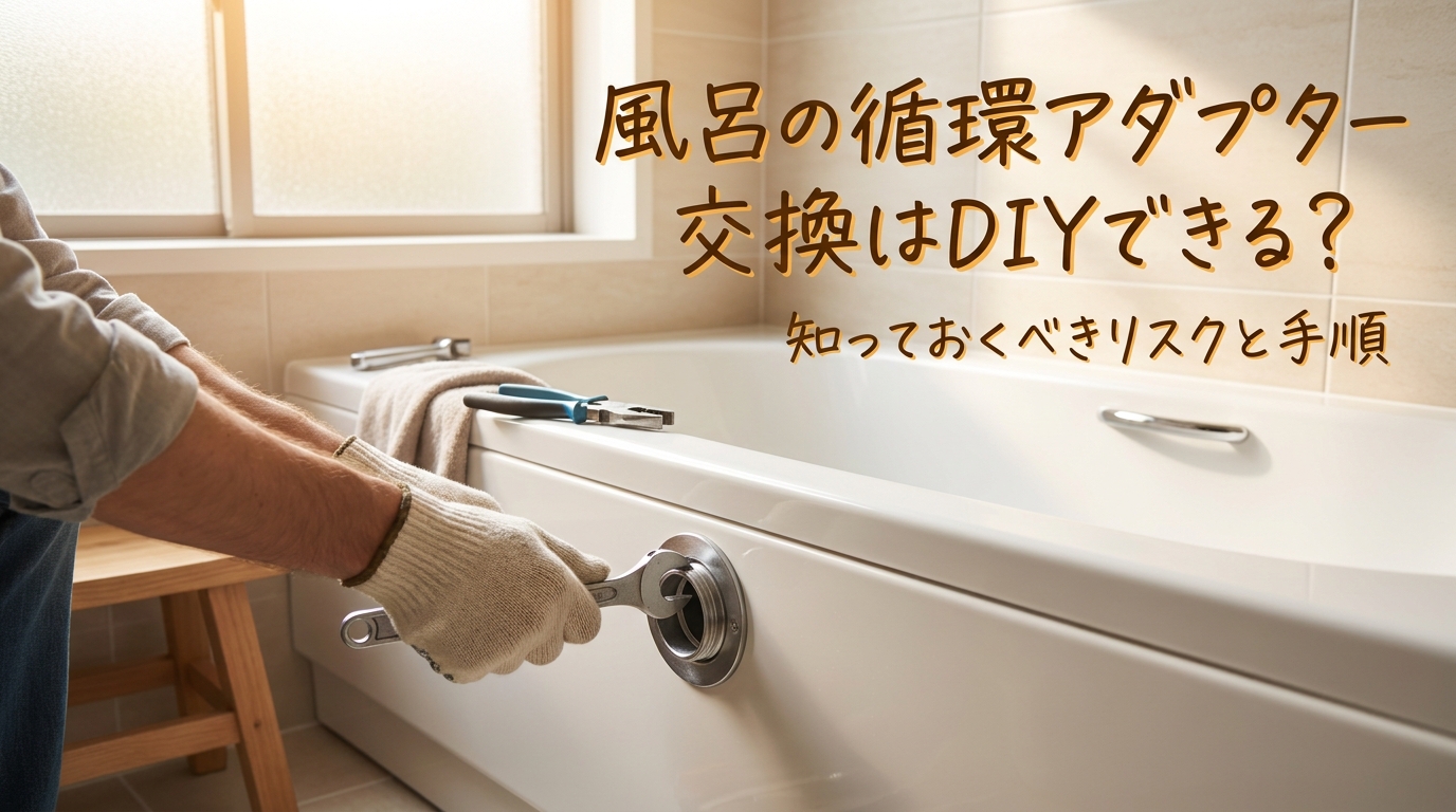 風呂の循環アダプター交換はDIYできる？