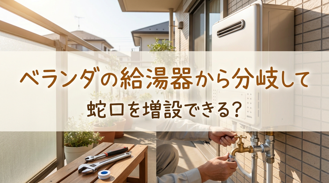 ベランダの給湯器から分岐して蛇口を増設できる?