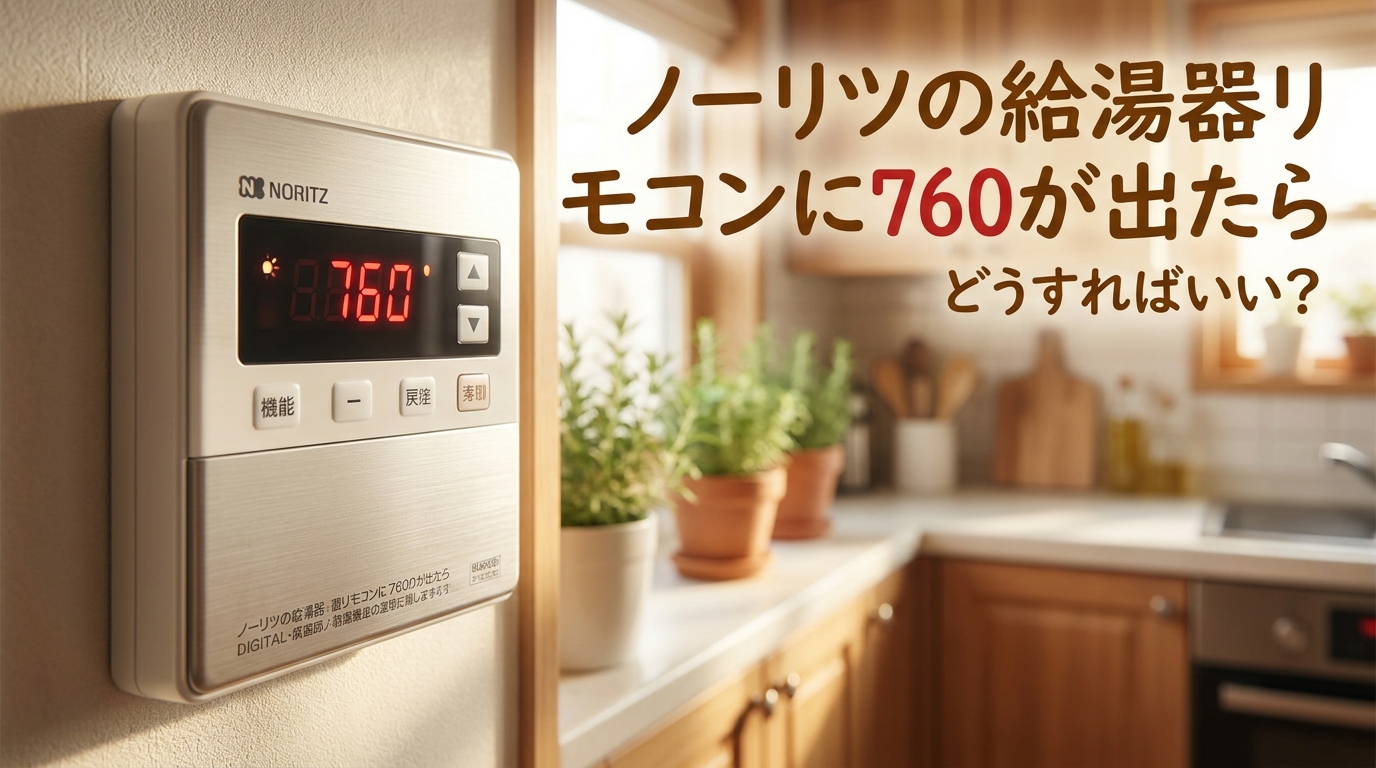 ノーリツの給湯器リモコンに760が出たらどうすればいい？
