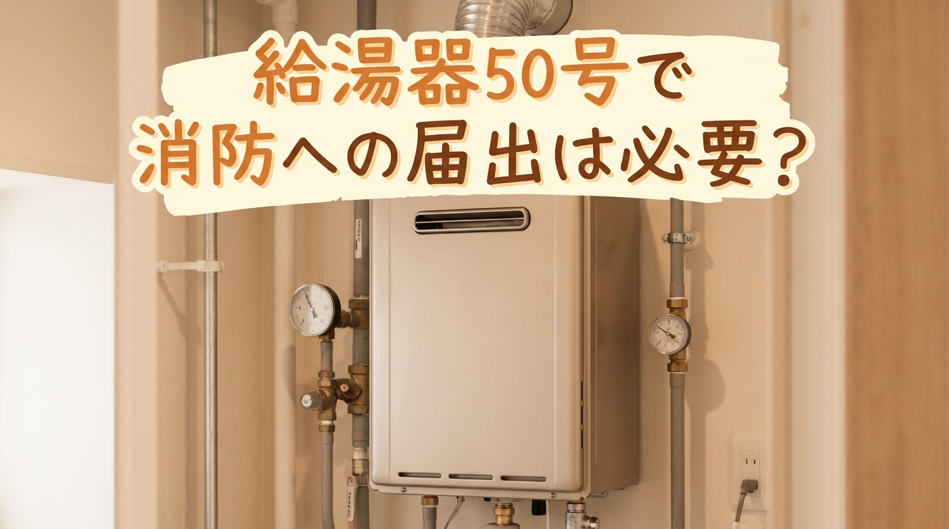 給湯器50号で消防への届出は必要？