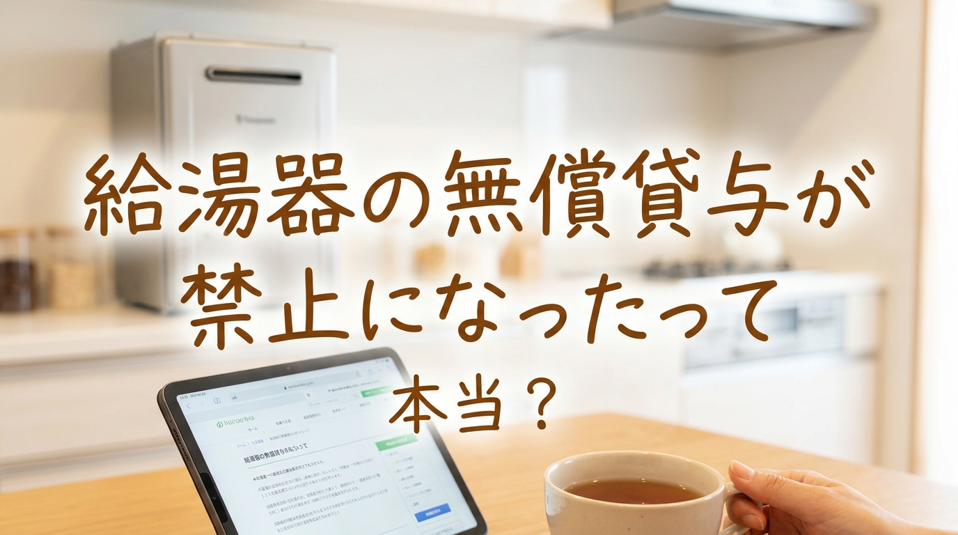 給湯器の無償貸与が禁止になったって本当？