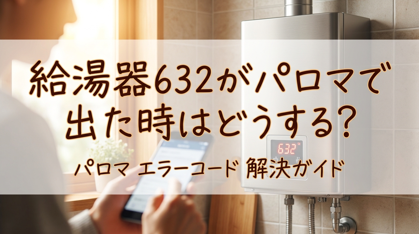 給湯器632がパロマで出た時はどうする?