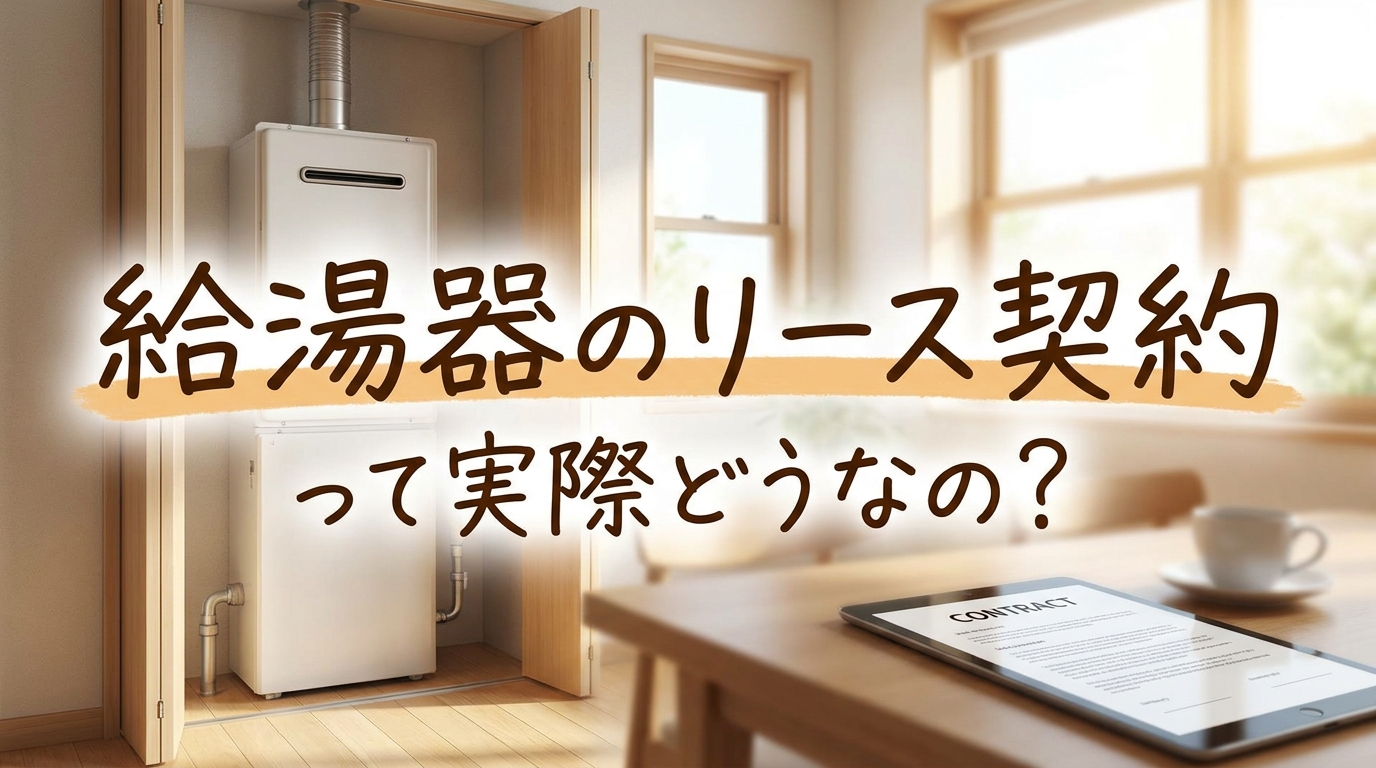 給湯器のリース契約って実際どうなの?
