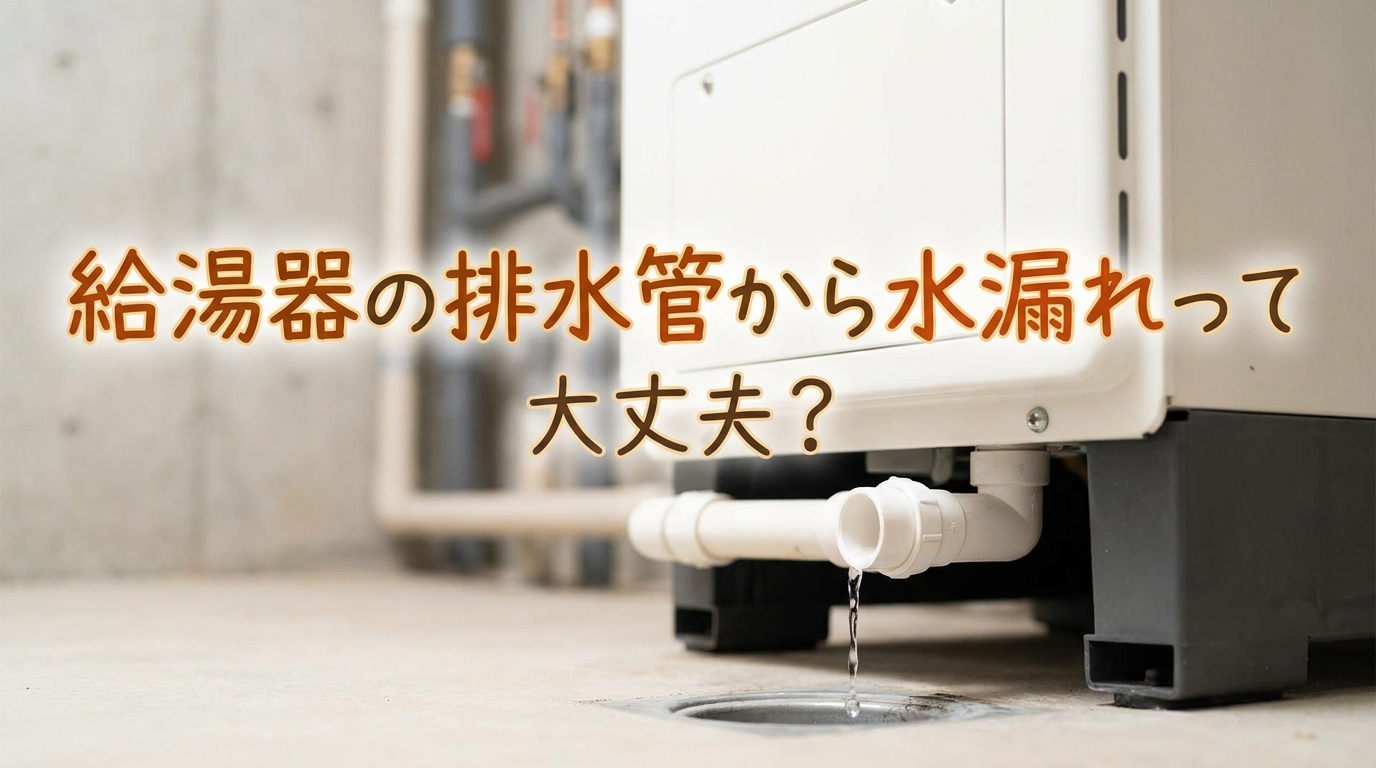 給湯器の排水管から水漏れって大丈夫?