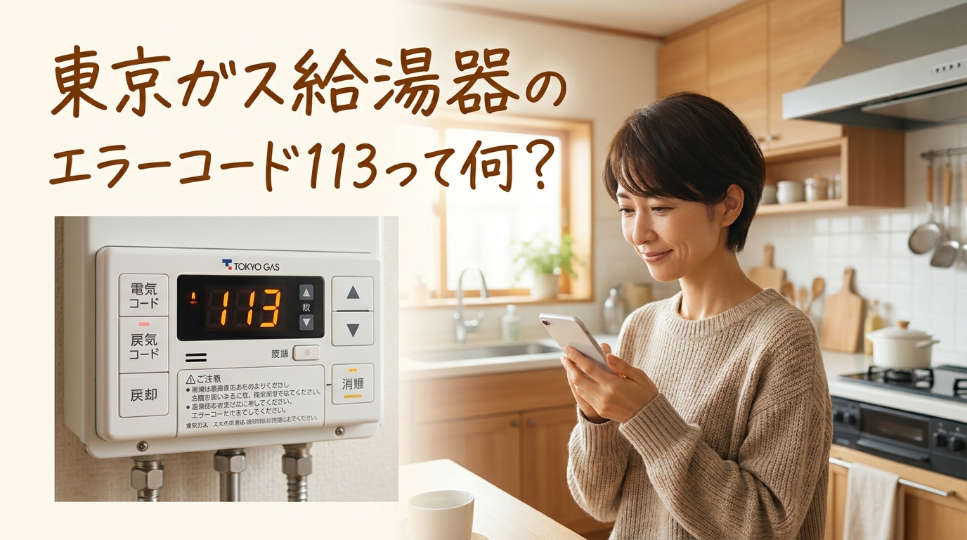 東京ガス給湯器のエラーコード113って何?