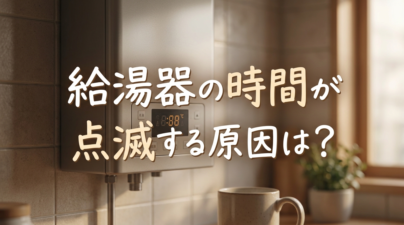 給湯器の時間が点滅する原因は？