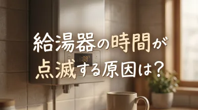給湯器の時間が点滅する原因は？
