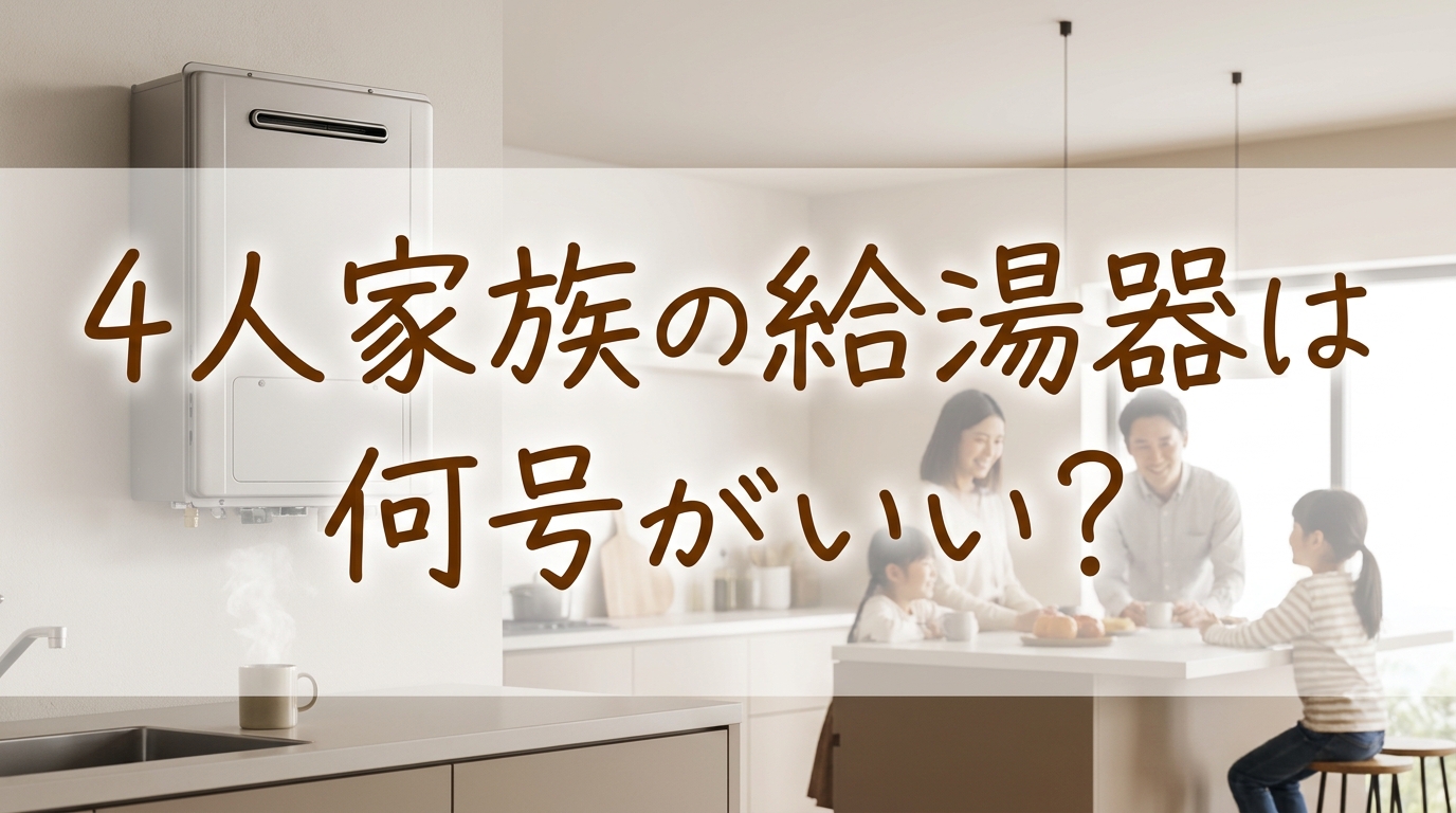 4人家族の給湯器は何号がいい？