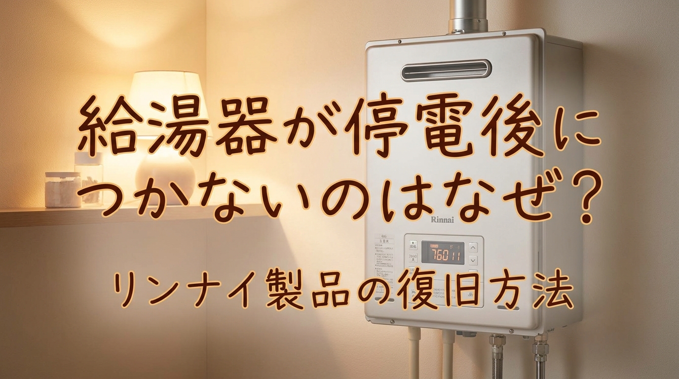 給湯器が停電後につかないのはなぜ？リンナイ製品の復旧方法