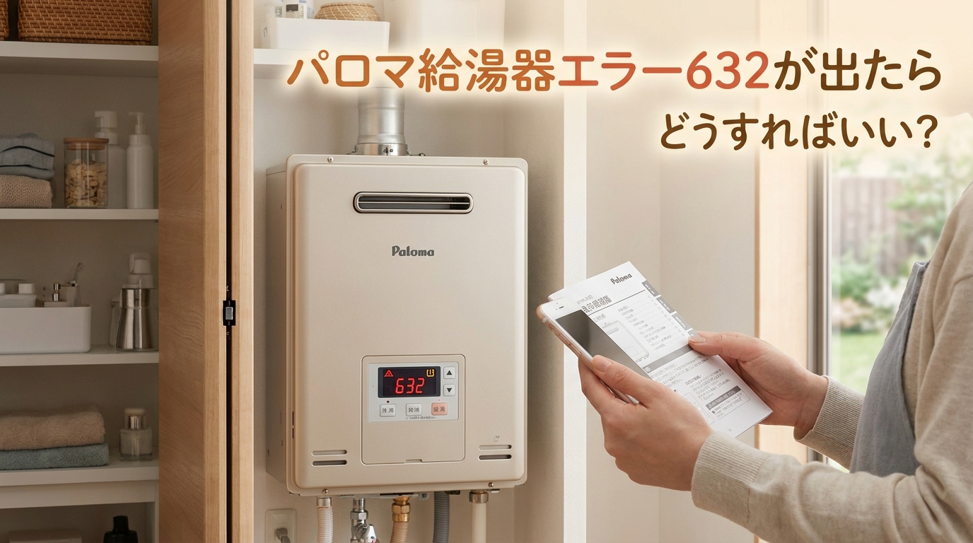 パロマ給湯器エラー632が出たらどうすればいい?