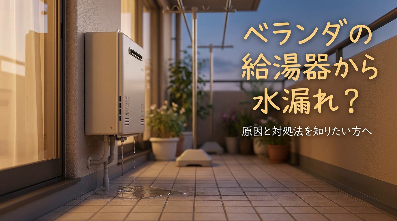 ベランダの給湯器から水漏れ?原因と対処法を知りたい方へ