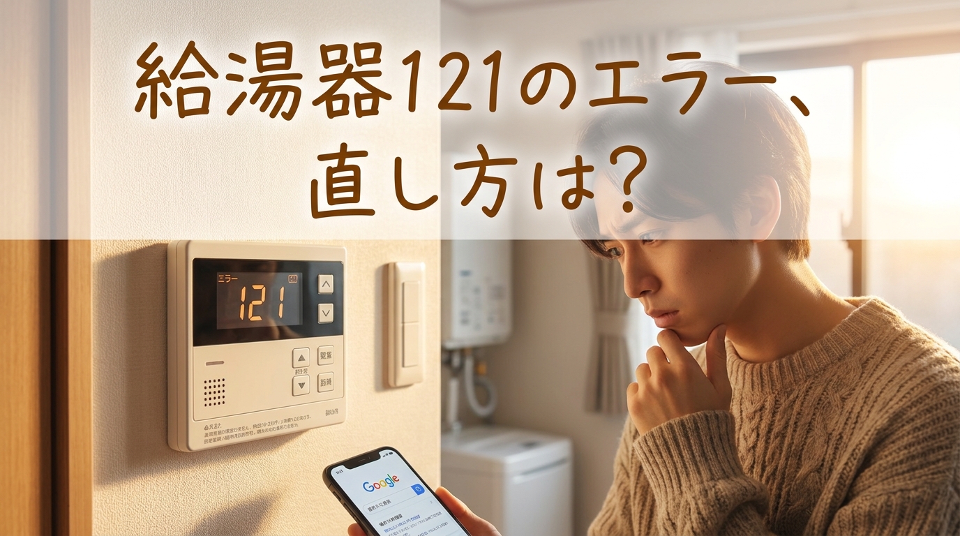 給湯器121のエラー、直し方は?